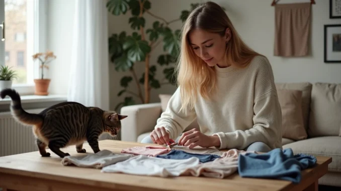 Macska segít barkácsolni