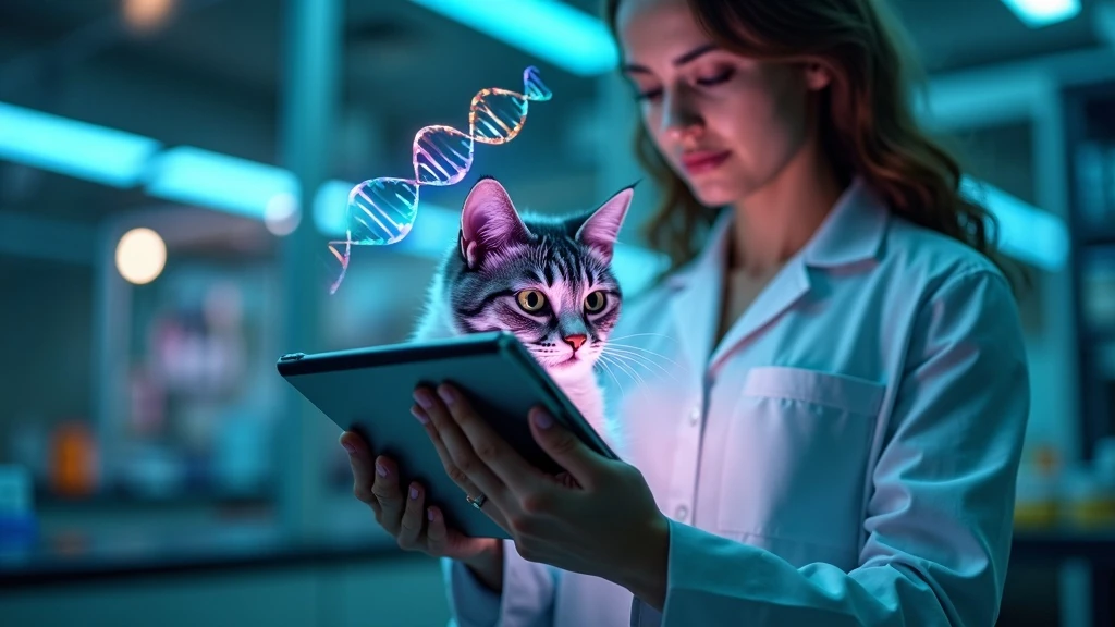 Macska DNS futurisztikus laborban