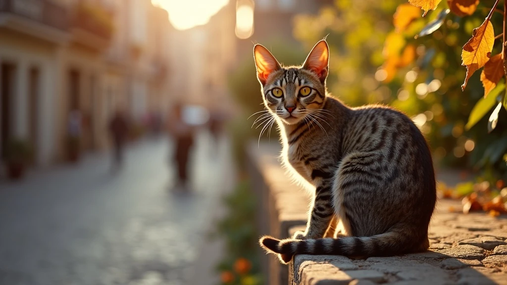 Fültövezett macska napfürdőzik