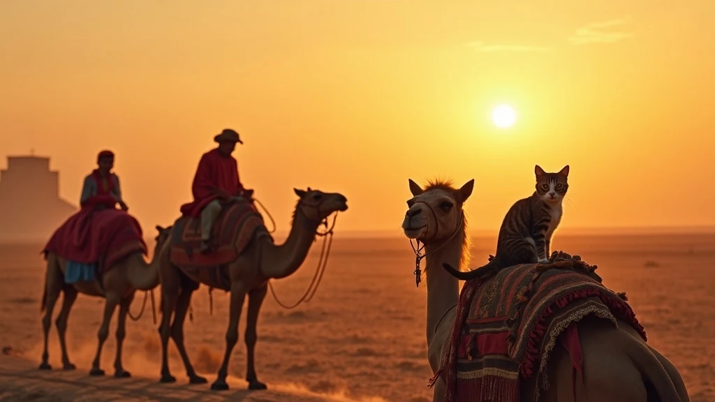 Doromboló világutazó Macska a Selyemút karavánján
